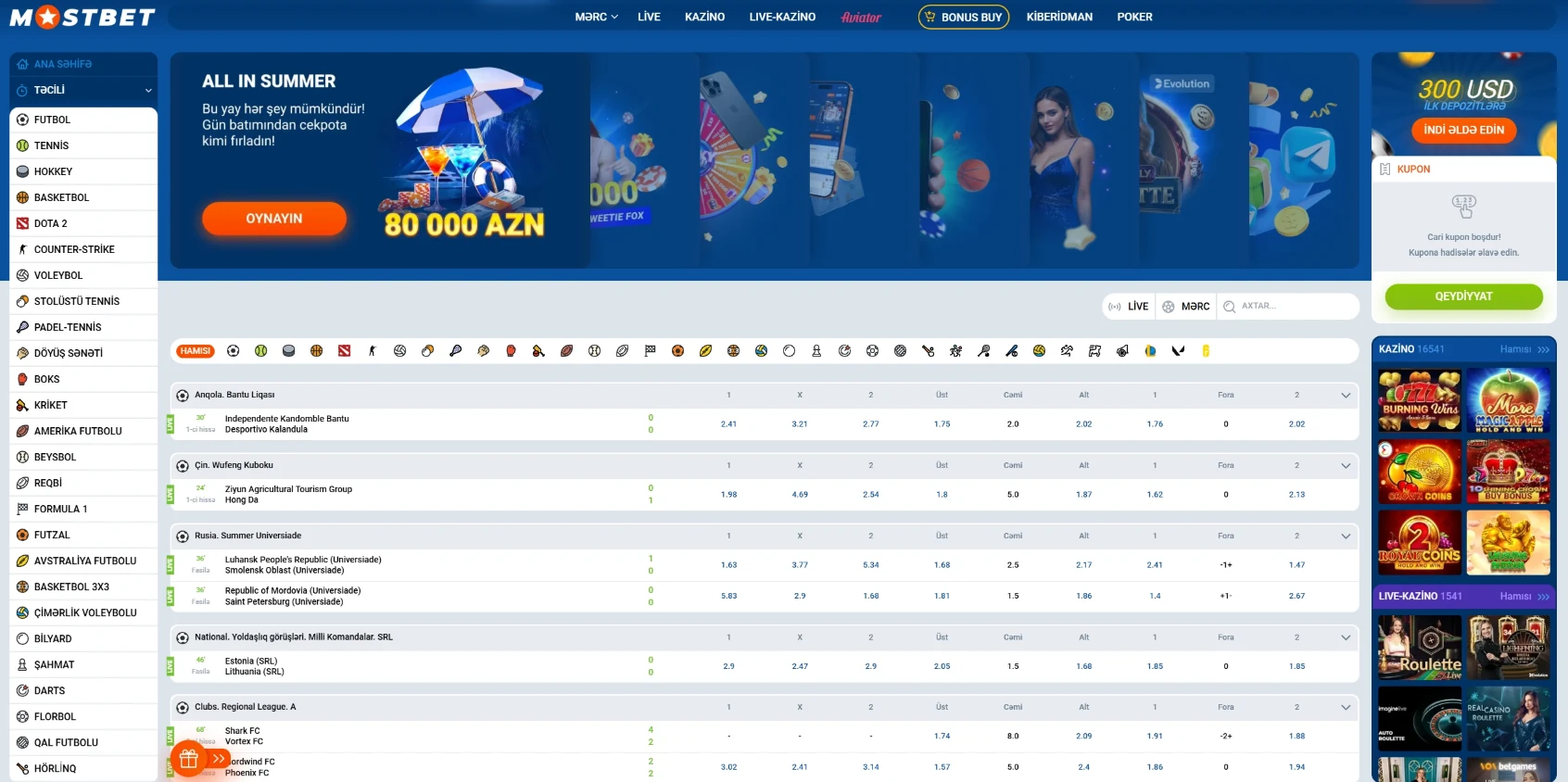 Mostbet screen